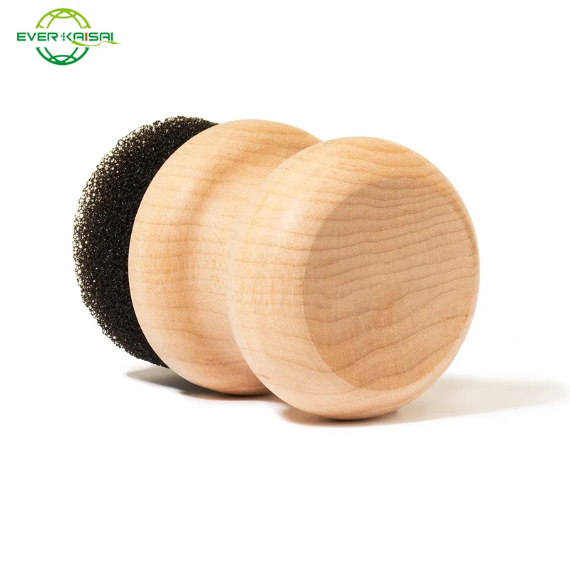 Food Safety Mineral Oil and Wax Applied Cleaning Sponge Brush, suitable for Wooden Boards, Cutting  Boards, Bamboo, and Utensil