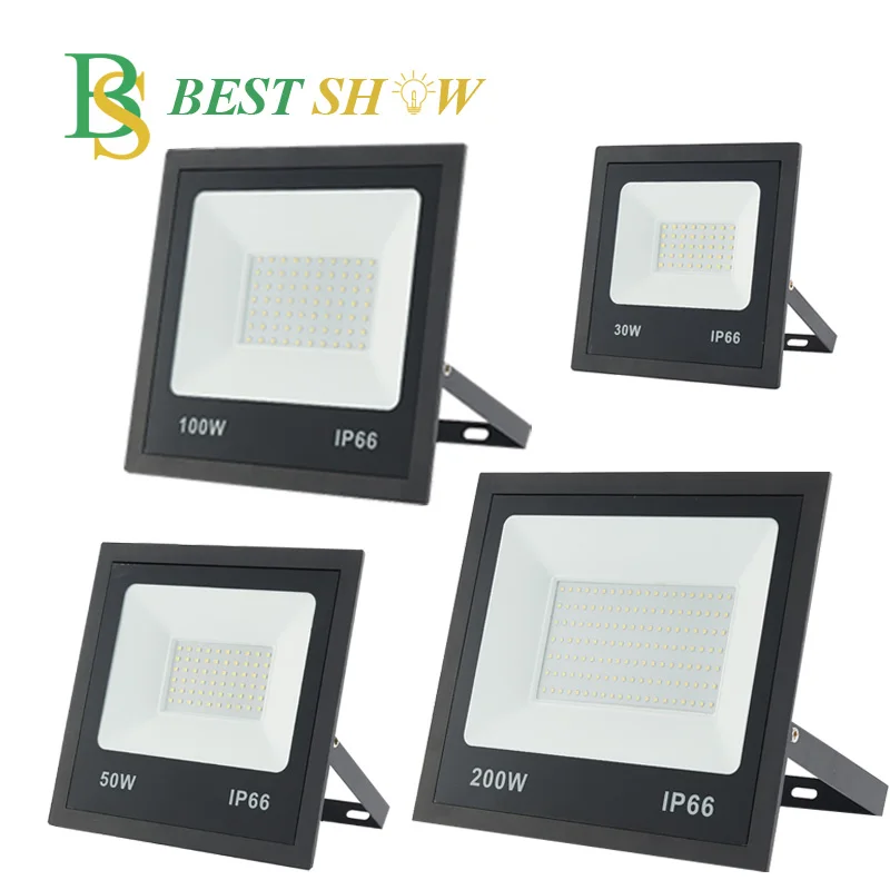 Guangzhou High Power COB SMD2835 300w 400w 500w led flood light isolated mean well Sosen driver 110lm/w IP66 for building