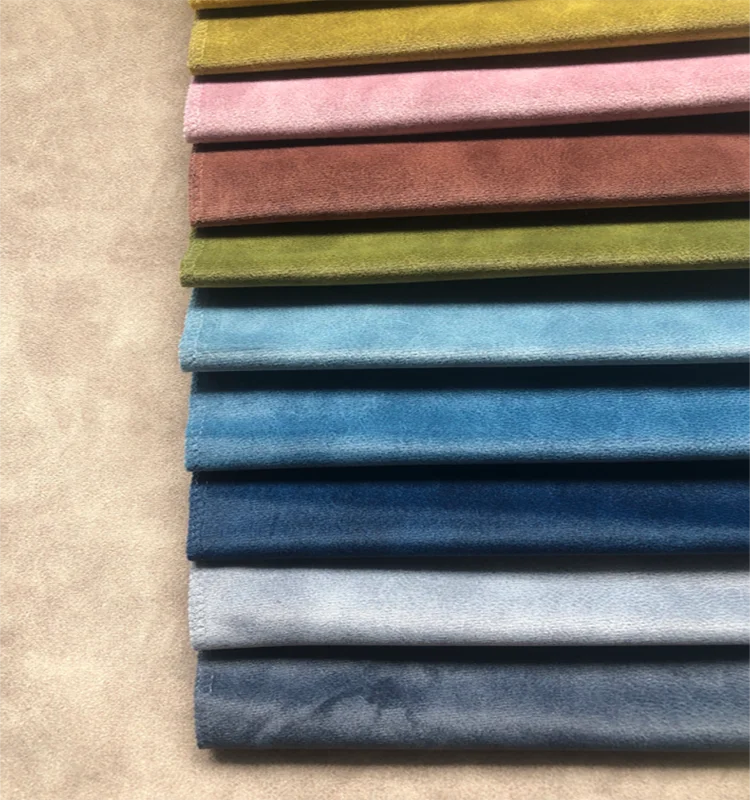 Custom Cheap High Quality Knitting Super Soft 100% Polyester print Velvet Sofa Fabric for Furniture Textile