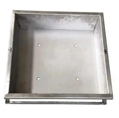 
Factory Patented 800 mm square stainless steel grass planting recessed cover for garden 