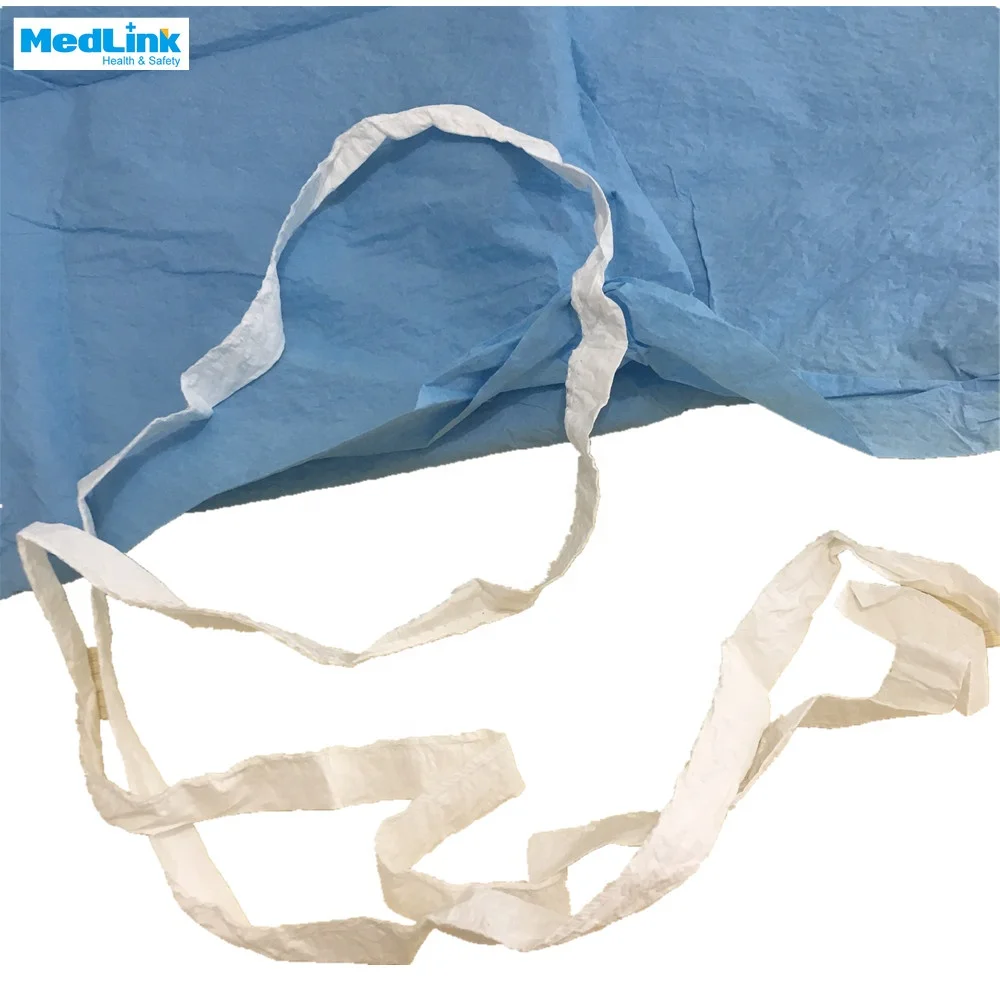 disposable paper patient exam gown made with absorbent kaycel fabric Vestido de paciente