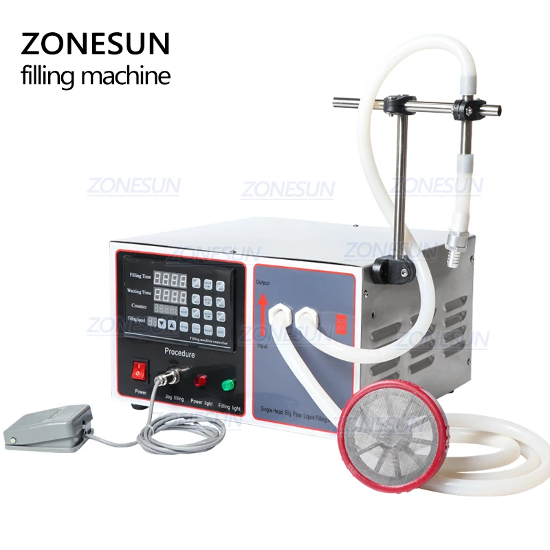 ZONESUN GZ-GFK17B Semi Automatic Filling Machine Laundry Cooking Oil Water Juice Milk Liquid Bottle Filling Machine