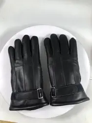 Мужские зимние меховые перчатки, теплые Утепленные перчатки для верховой езды, кожаные перчатки из овчины и меха, оптовая продажа с завода