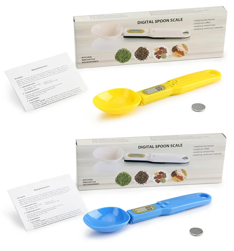 
500g/0.1g Colorful Mini Plastic Digital Measuring Spoon Scale 