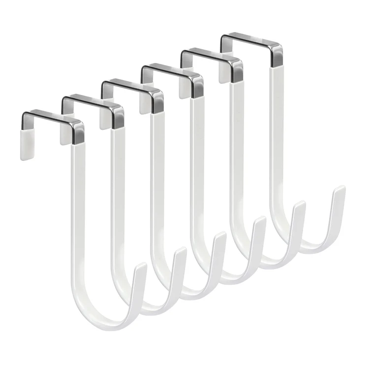Z-Shaped Door Hanger Hook Fits Metal Over The Door Hooks For Hanging Clothes Coats Towels