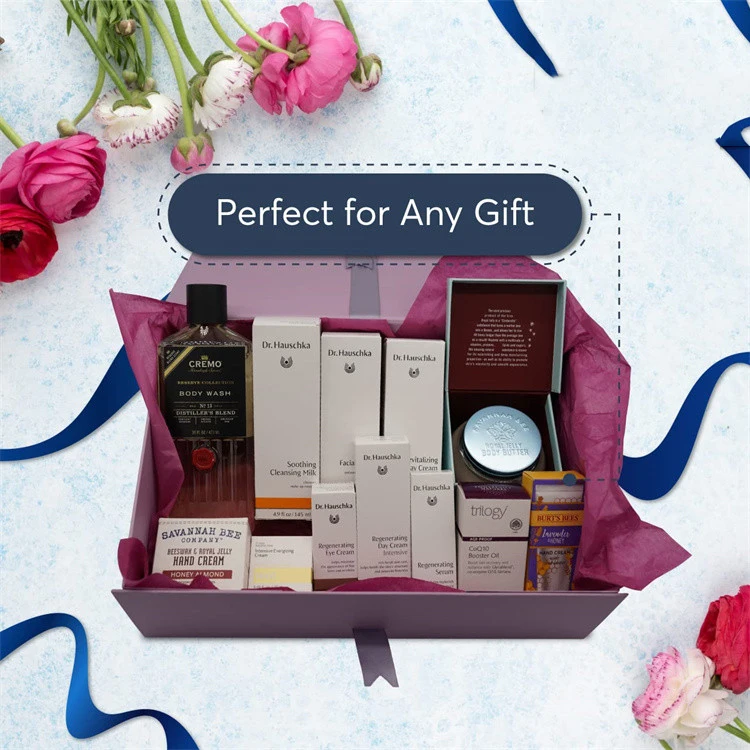 Luxury Collapsible Gift Paper Boxes with Magnetic Closure Matte Box with 2 Satin Ribbons for Wedding Christmas Valentines Day