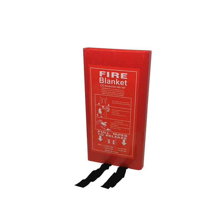 
TL 1m*1m EN1869 Certificate Fiberglass Emergency Escape Fire Blanket with PVC Hard Box 