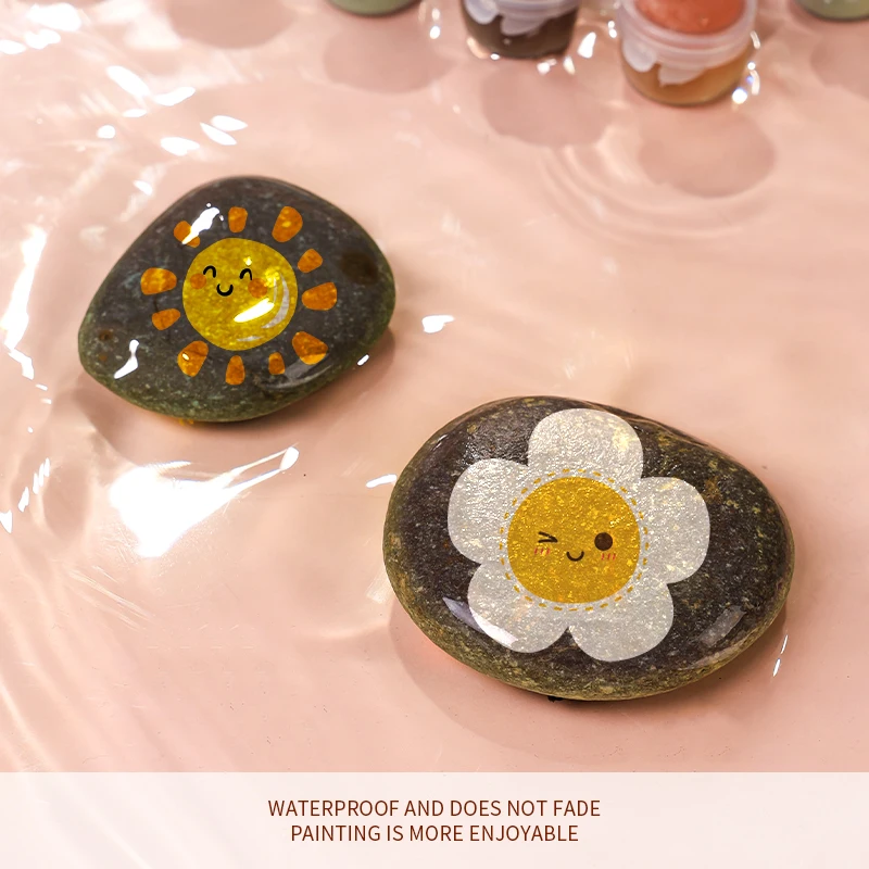 High Quality Paints Acrylic 24/48 Colors Paints Strips With Brush For Kids 5 Ml Acrylic Paint Set With Brush