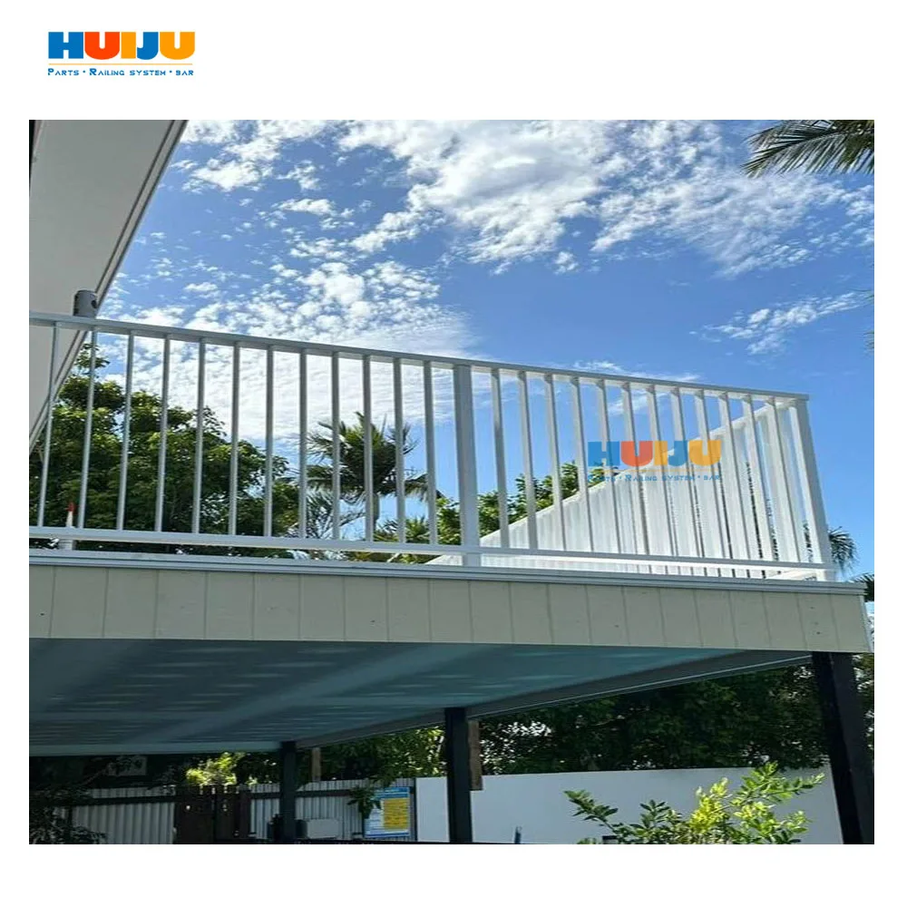 HJ Black powder coated aluminum fence Light weight stair railing/ deck railing/black aluminum fence