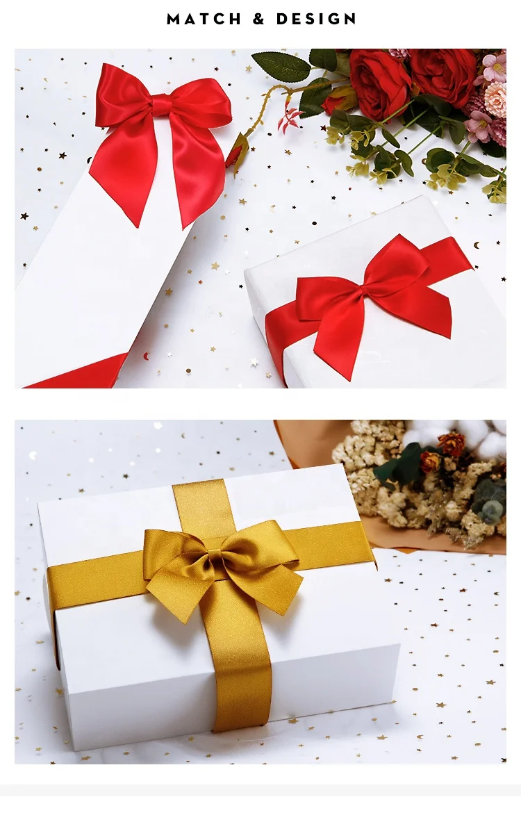 Изготовление на заказ логотип класса люкс 1000 шт./пакет атласная Grosgrain ленты банты для подарка ювелирных изделий упаковка бумажная коробка упаковки ремесло