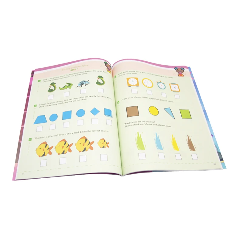 High Quality Custom Softcover Book Printing Children Textbook Wholesale Kids Work Book