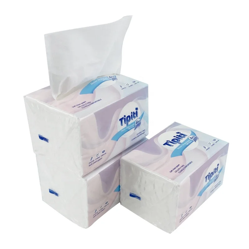 Manufacturer Tissue Paper Facial Wholesale Stock High Quality Wood Pulp Hotel Facial Tissue Soft Pack