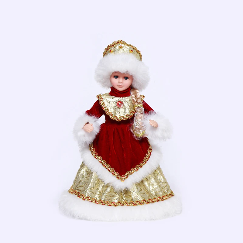 30CM 40CM Christmas Santa Claus Dolls Russian Snegurochka Decoration Snow Girl Doll Navidad Decor Ornaments