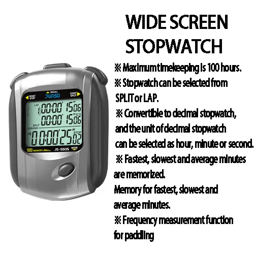 Simple Stopwatches for Sports Coaches Running Swimming Digital Stopawtch Four Rows 100 Track Handheld Count Up Timer