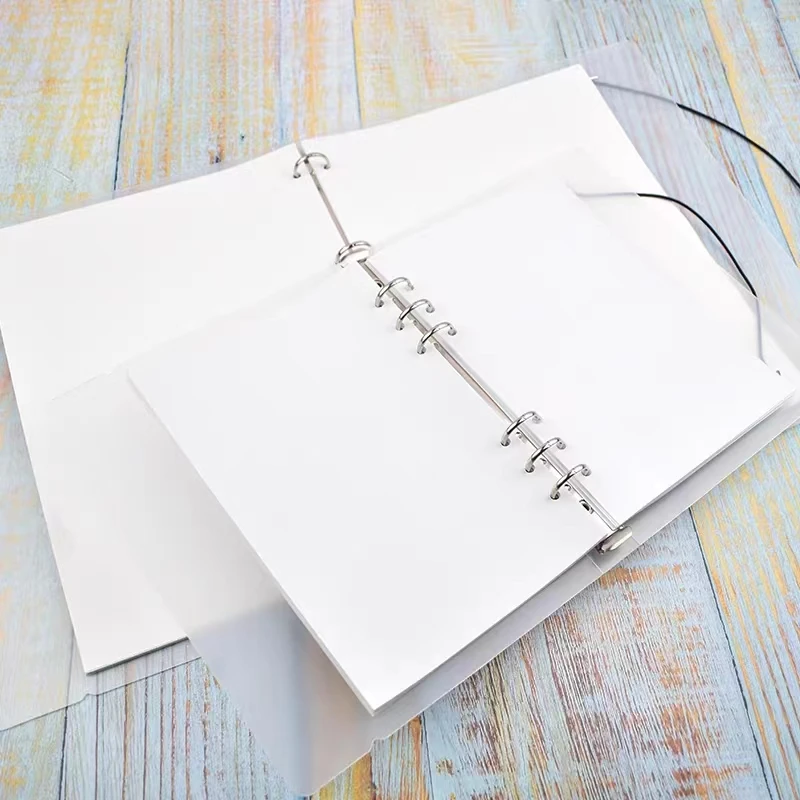 custom  PET translucent cover double sided release paper sticker book