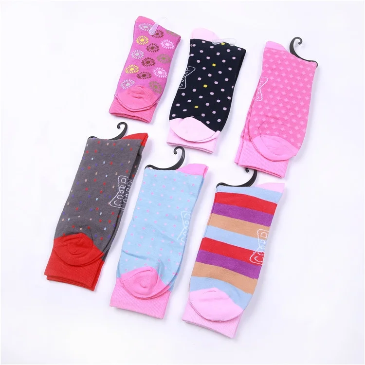 Высококачественные цветные весенне-осенние женские носки для отдыха с цветочным узором женские носки из бамбукового волокна