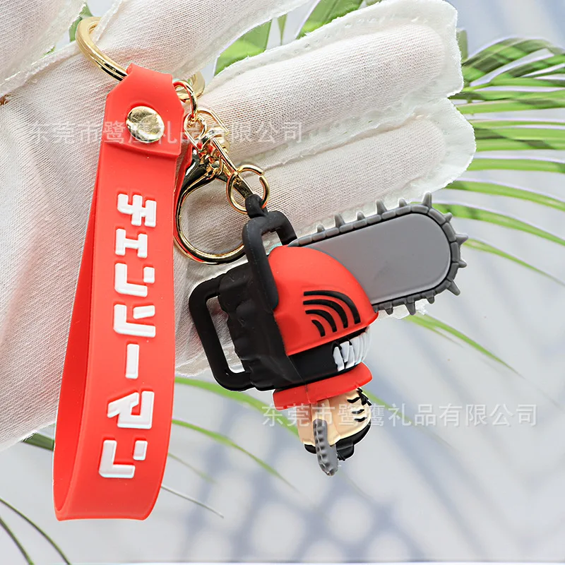 Car Key Ring Pendant Doll Cartoon Marvel Iron Spider Man Captain America Key Chain with Hand Strap Promotional Gifts Ornaments