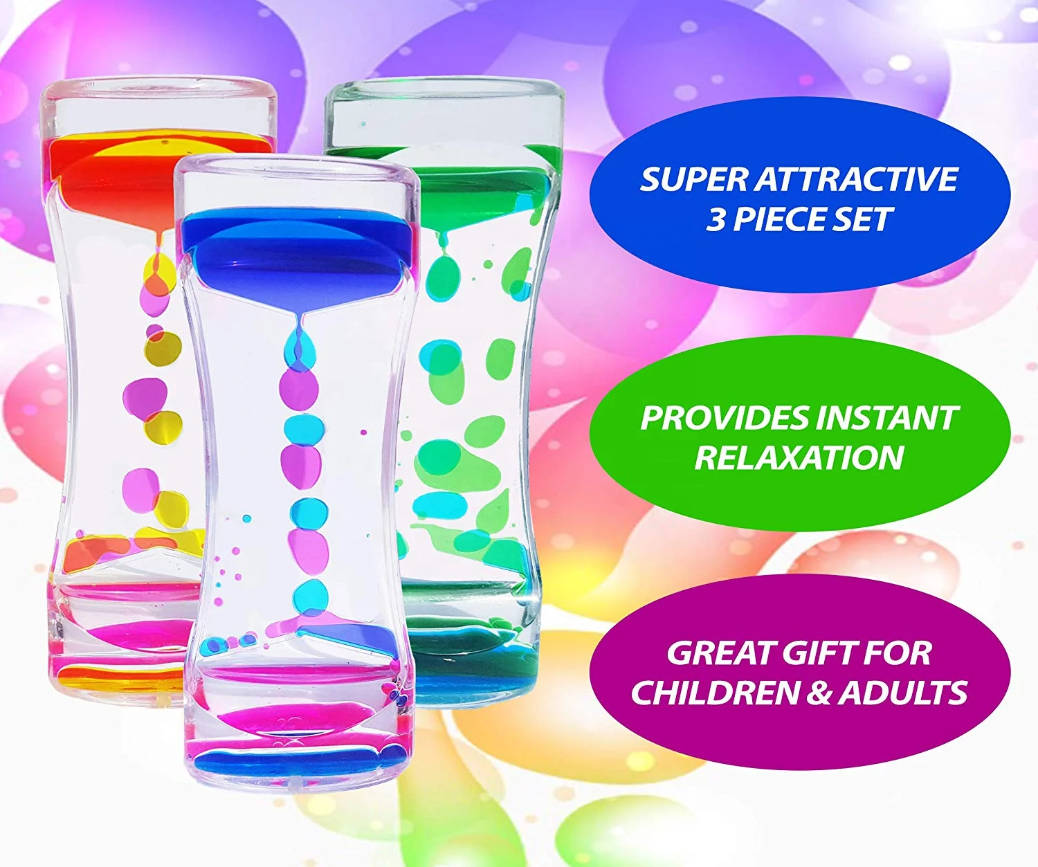 Dongguan Shanghao Colorful Liquid Motion Visual Slim Oil Acrylic Hourglass Timer