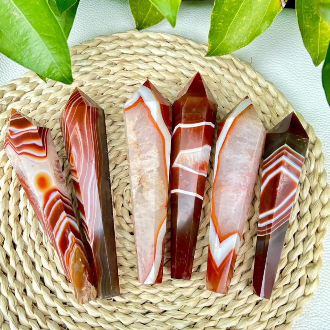 Wholesale Fanshi Natural Carnelian Scepter Crystal Wand Red Sick Agate Geode Polished Home Decor Feng Shui Mascot Crystal Crafts
