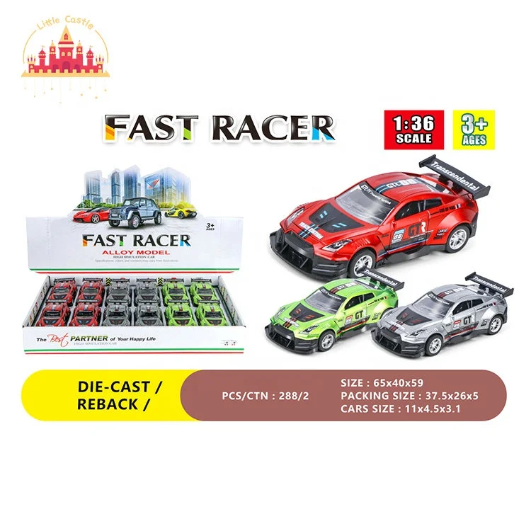 1 Colorful 1:36 Mini Pull Back Model Car 12 Pcs Alloy Racing Car Toys For Kids SL04A686