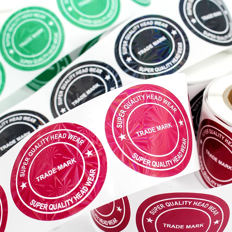 Private Custom Brand Logo Printing Label Sticker Colored Seal Sticker Manufacturers Customized Circular Waterproof Stickers