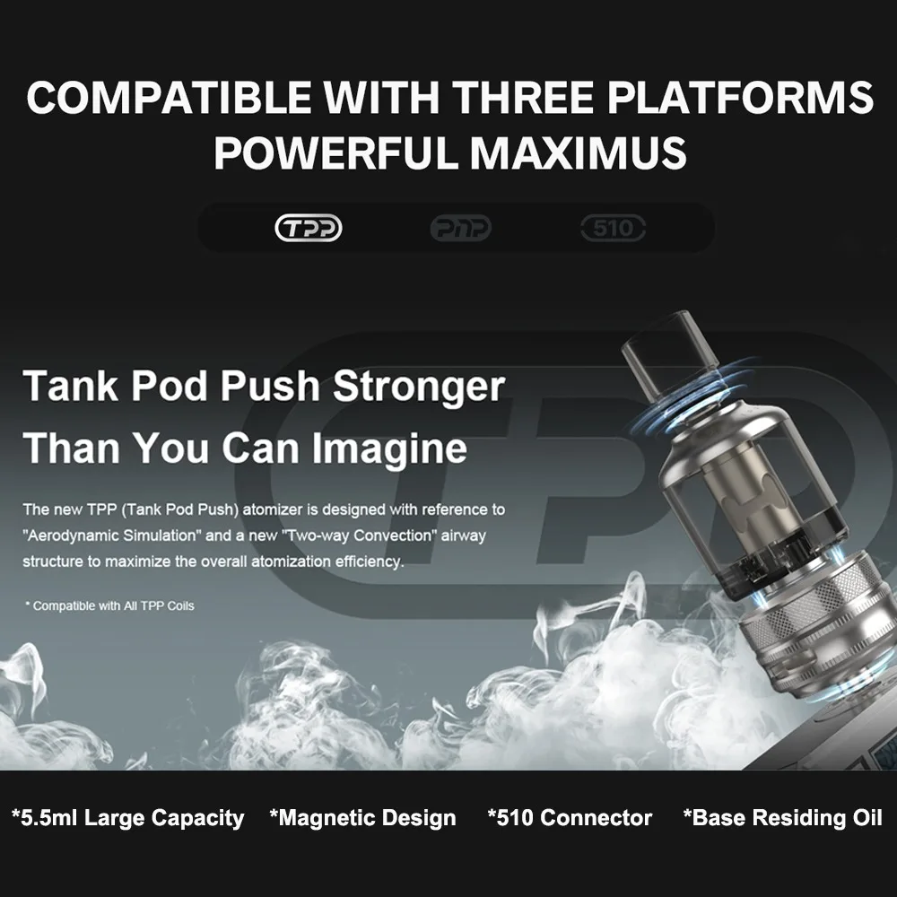 Боксмод VOOPOO Drag 3 177 Вт 5 мл бак TPP Pod DM1 DM2 Coil GENE.FAN 2 0 испаритель с аккумулятором 18650 электронная