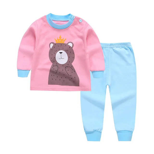 
Four Seasons Cartoon Print Baby Clothes Sets Unisex Kids Clothing Sets boys and Girls pajamas 