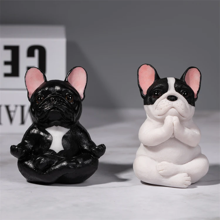 Hot sale modern art dog home decor resin sculptures custom color dogs figurines