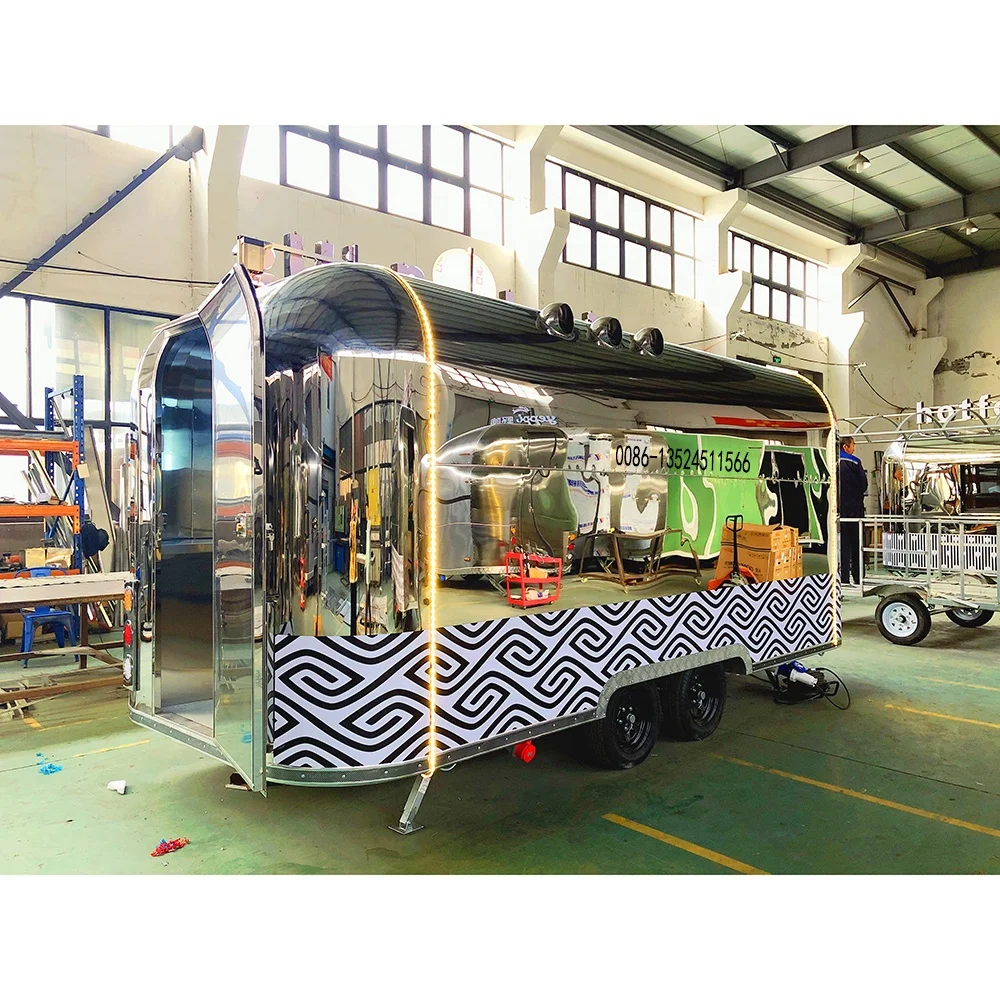 Mobile Kitchen Van Fast Food Trailer Mobile Tacos Truck Coffee Carts Restaurant Food Truck