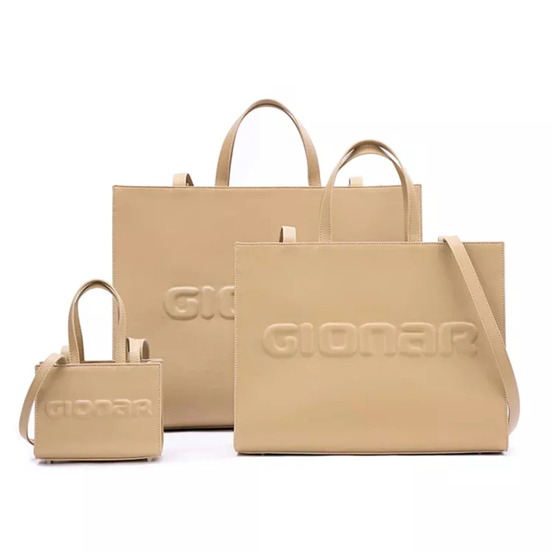 2024 New Arrival Vegan leather Tote Bag Purse And Handbag Set For Women Customised Ladies office Commuter Hand Bag with logo