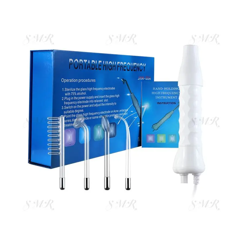Handheld 4 in 1 High Frequency Therapy Wand Skin Care Acne Treatment Ozone High Frequency Facial Machine