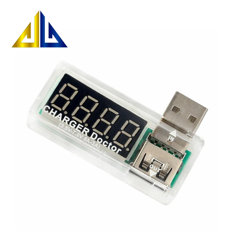  USB-тестер для зарядки тока/напряжения изогнутый