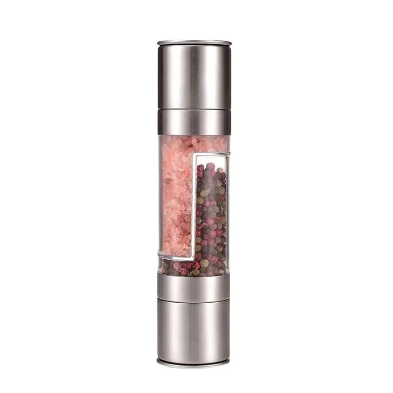 Pepper Mill Grinder 2 In 1 Stainless Steel Manual Salt Pepper Grinder Seasoning Kitchen Tools Grinding for Cooking