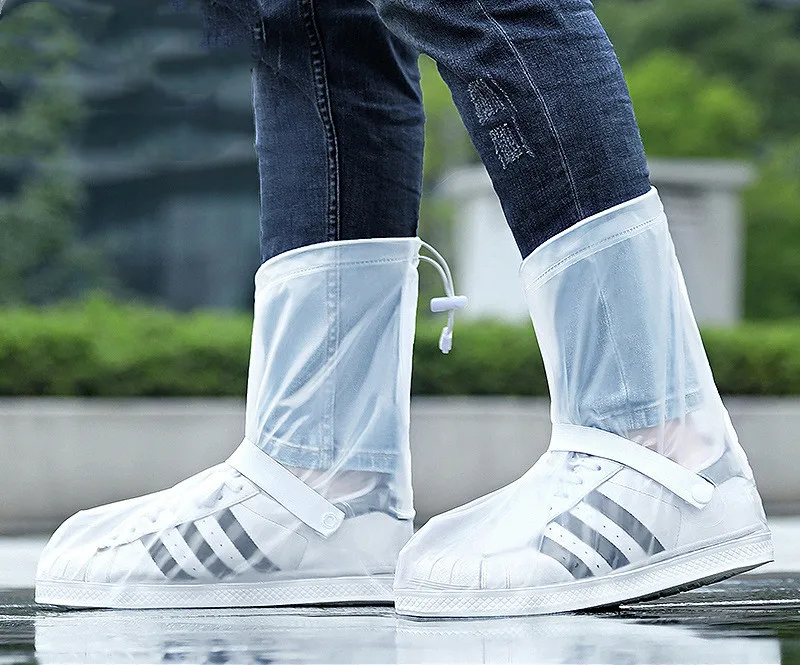 Silicone Rain Boots Waterproof Shoe Covers  Non-Slip Water Resistant Overshoes Silicone Rubber Rain Shoe Cover Protectors