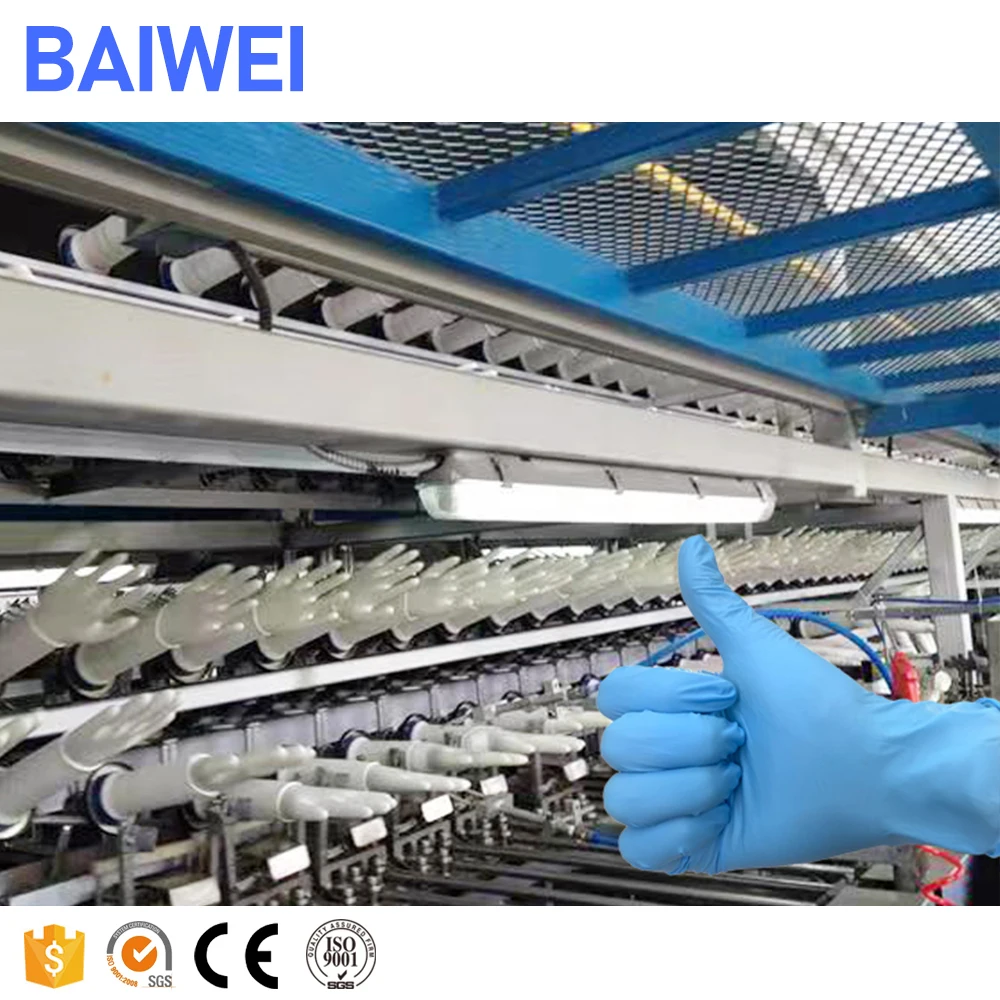 Production Capacity 20000PCS Per Hour Nitrile Latex Glove Dipping Making Machine