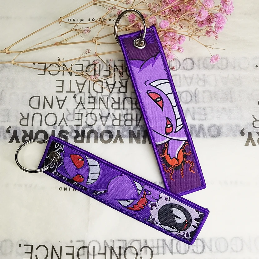 Wholesale Cheap Price Custom Safe Polyester Embroidery Keychain Custom Embroidered Keychain