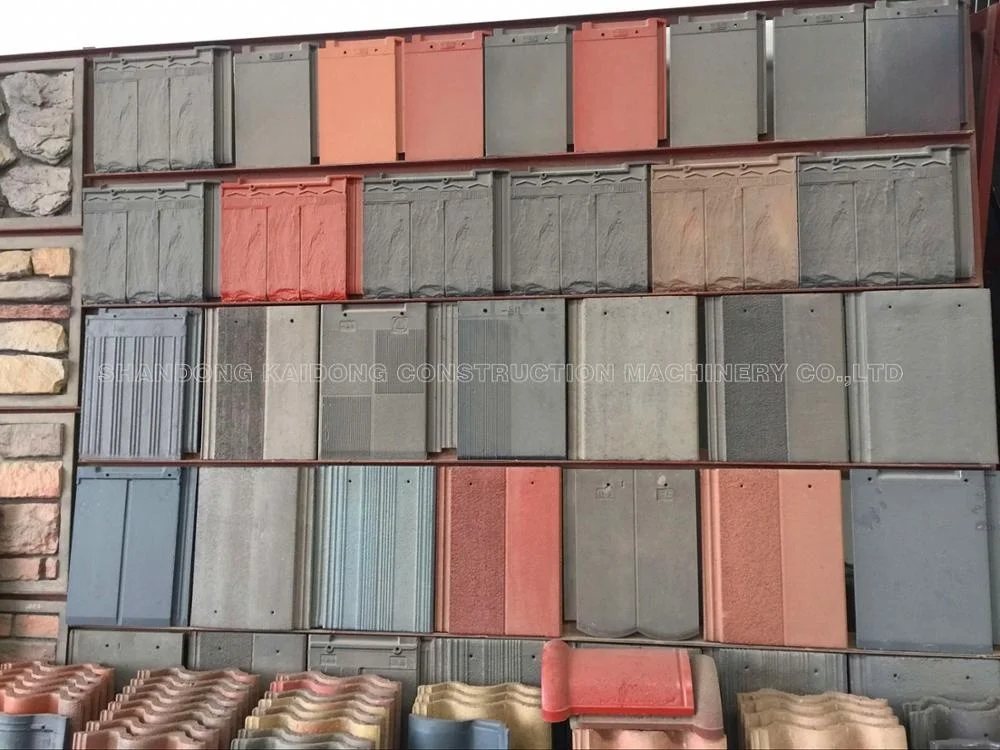 Kaidong KQ8-128 Automatic Hydraulic Cement Concrete Roof Tile Sheet Making Forming Press Concrete Roof Machine Price