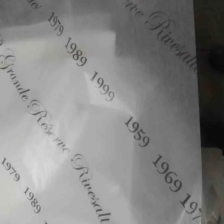 
Half clear food grade wax paper sheet for foods wraps 