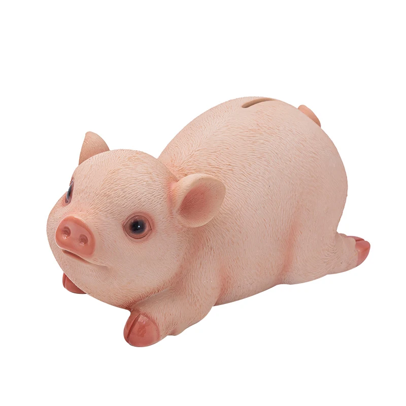 customized piggy saving bank resin kids toy pig figure cute animal piggy bank
