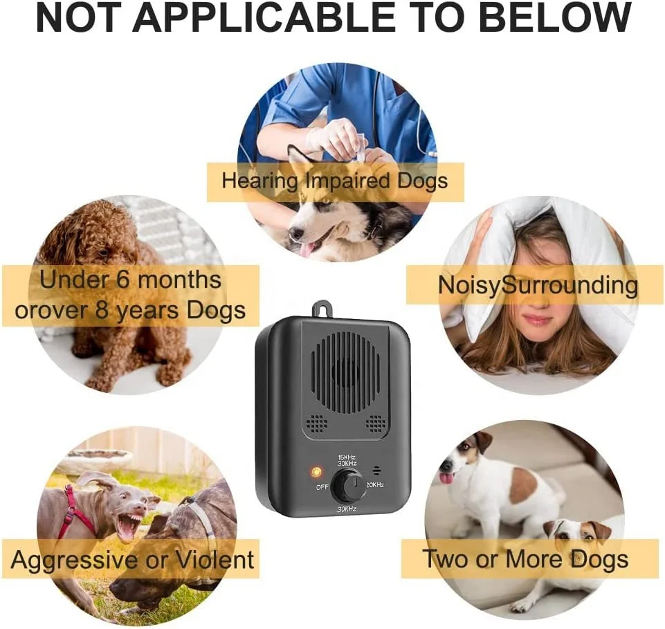 Ultrasonic Dog Bark Stopper Pet Deterrents Repeller Trumpet Outdoor Anti Noise Barking Suppressor Puppy Training Device