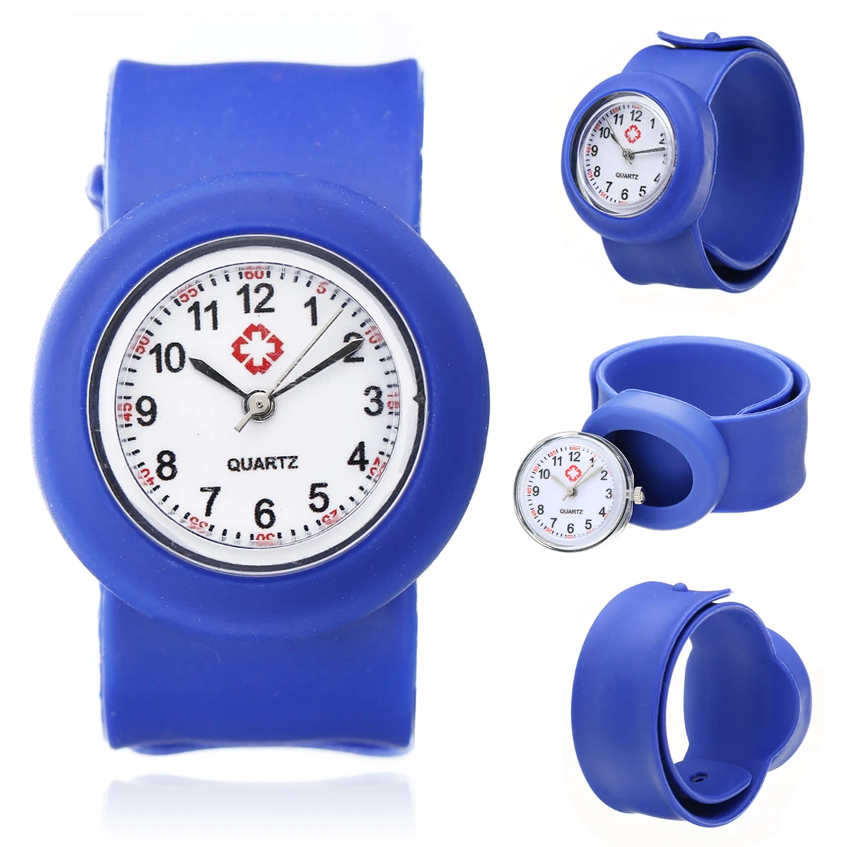 Nurse Silicon Slap Watch Hot Sale Band Quartz Kids Multi Color Snap On Wrist Watch Quartz Wrist Watches For Girl Boy