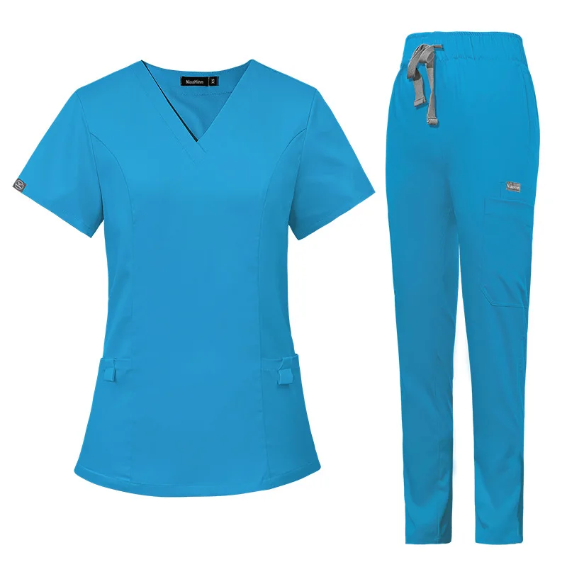 Hospital Nurse Uniforms Comfortable Medical Stylish Scrub Suits New Design Hospital Women Nurse Tops And Pants Set