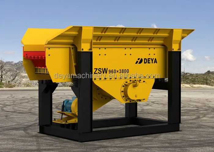 vibrating grizzly feeder with hopper for mining use