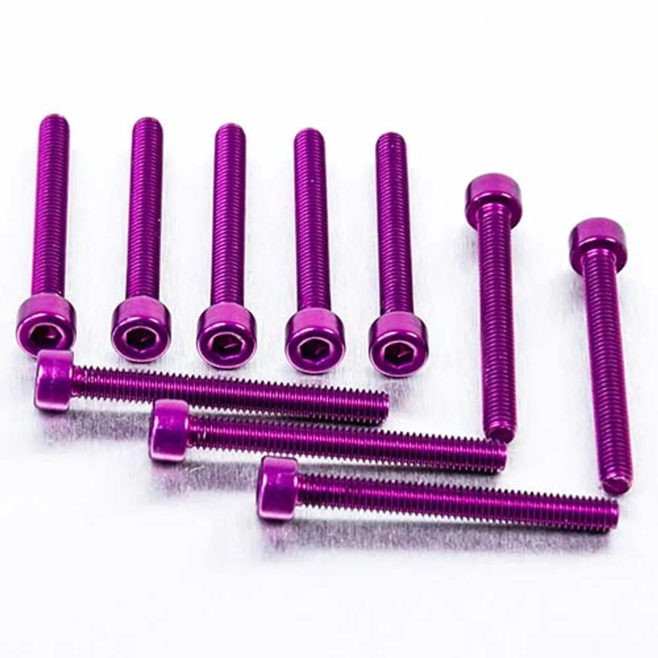 M3*6/8/10/12/14/16mm Colorful Allen Socket Aluminum Alloy Cylindrical Head Smooth Surface Screws Inner Hex Slot Screw Bolt