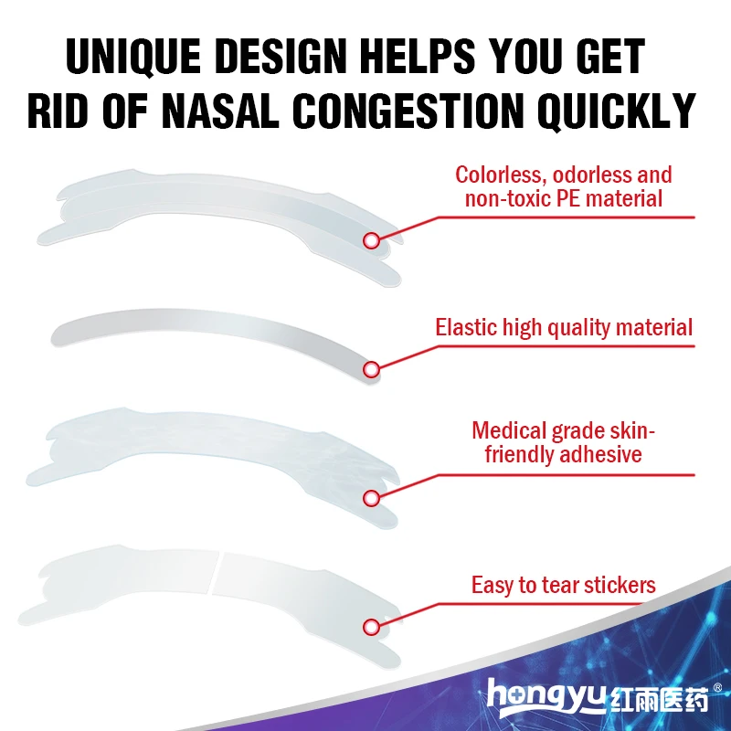 Natural Drug-Free Kids Better Breath Nasal Strips for Nasal Congestion Allergy Cold Flu Sinuses Stuffy Nose Snoring