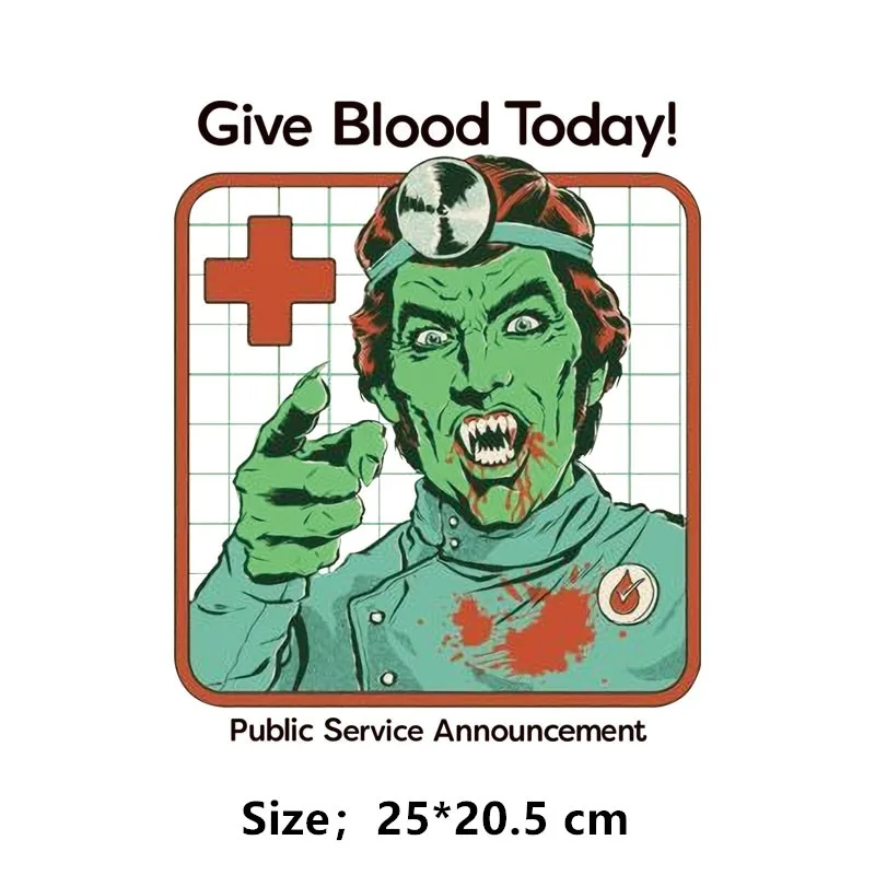 Satan Alien Evil Demon Iron on Patches for Clothing Fantasy World Anime Thermo Transfer Stickers Strips Appliques Custom Patch