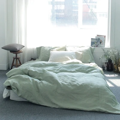 
100% Organic French Flax Stone Water Washed 280 cm Extra Wide Width Linen Plain Dyed Bedding Industry Fabric 