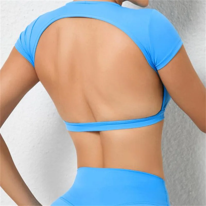 Most Popular Wholesale New Arrival Workout Fitness Backless Custom Gym Open Back Sports Bra For Women