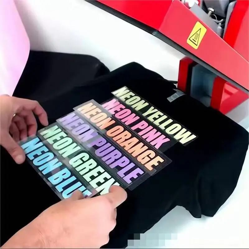 Wholesale Custom Designs Brand Name Logo Plastisol A3 DTF Vinyl Film 3D Heat Press Transfer Stickers Labels for T Shirts