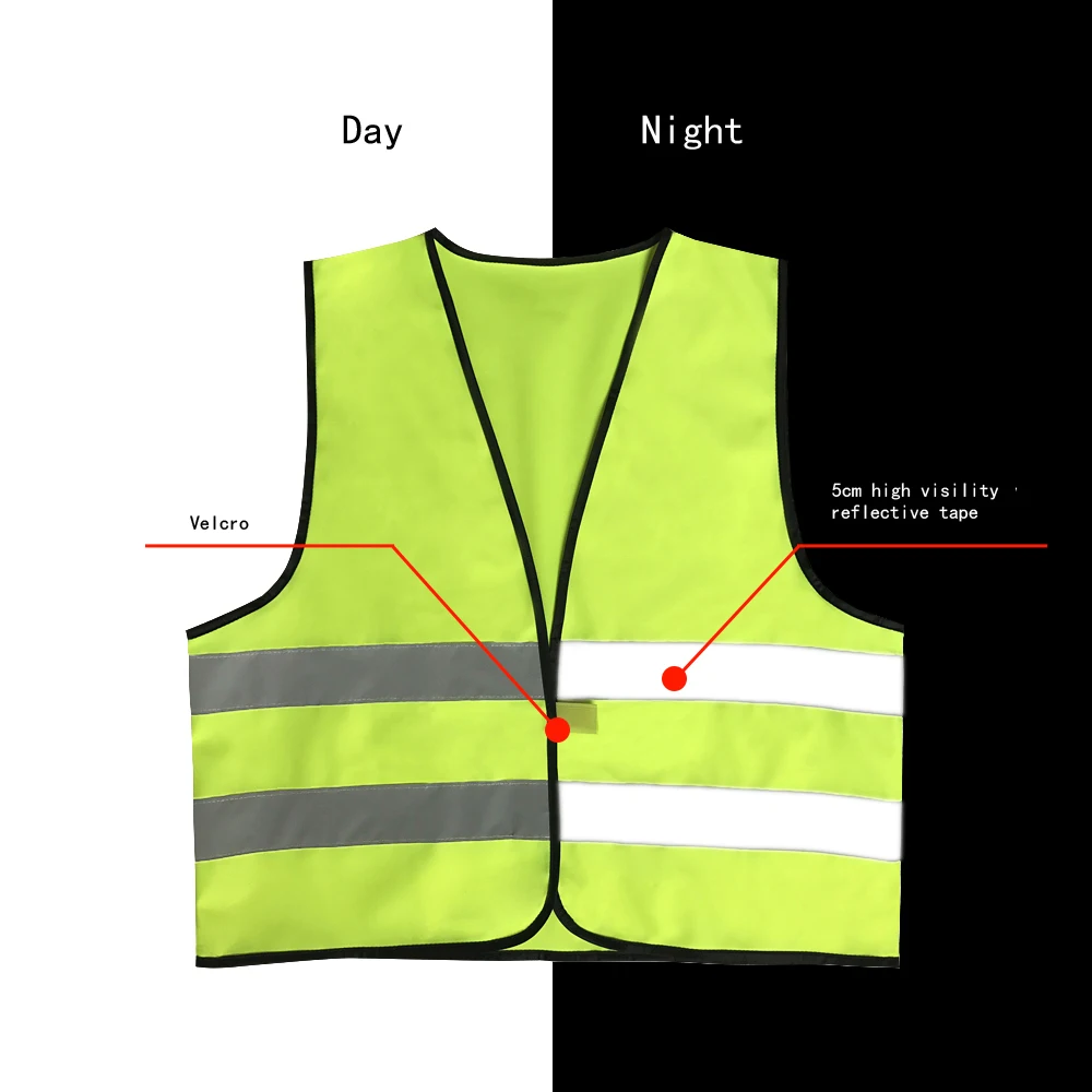 High Visibility reflective vest safety